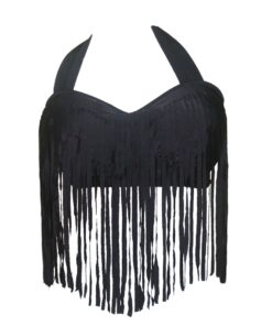 Uniarmoire Womens Plus Size High Waist Fringe Swimwear Two Piece Swimsuit 3X-Large Black 23 61YpYunn88L