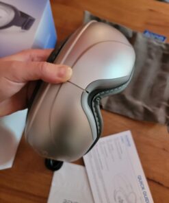 RENPHO Eyeris 2 Extended - Eye Massager with Heating Pad for Migraines, Heated Eye Mask for Relax, Eye Care, Face Massager for Eye Strain Eye Bags Dry Eyes, Improve Sleep, Ideal Birthday Gift Sliver 47 61YpasVR7HL