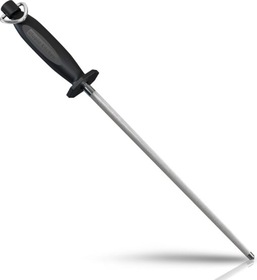 Utopia Kitchen 10 Inch Honing Steel Knife Sharpening Steel Sharpening Rod - Black