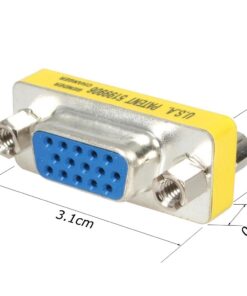 WOVTE SVGA Connector, DB HD New 15 VGA SVGA KVM Female to Female Gender Changer Adapter Coupler Pack of 2 12 61YqRnUEleL