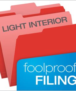 Alternative view of Pendaflex Two-Tone Color File Folders Letter Size - 100 Pack of 12 Assorted Colors Folders for Documents - 1/3-Cut Tabs