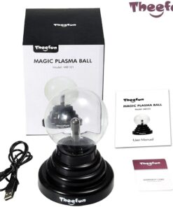 Theefun Plasma Ball, 3 Inch Plasma Lamp, Touch Sensitive Plasma Globe USB or Battery Powered Nebula Thunder Lightning, Novelty Toy for Kids, Parties, Prop, Bedroom, Home, Decoration, Christmas Gifts 25 61Yr8xicVPL