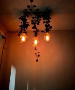 Vintage Pendant Light Kit Cord with Dimming Switch and Triple E26/E27 Industrial Light Socket Lamp Holder 25FT Twisted Black Cloth Bulb Cord Plug in Hanging Light Fixture 27 61YustxFyuL