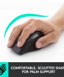 Alternative view of Logitech M705 Marathon Wireless Mouse, 2.4 GHz USB Unifying Receiver, 1000 DPI, 5-Programmable Buttons, 3-Year Battery, Compatible with PC, Mac, Laptop, Chromebook - Black