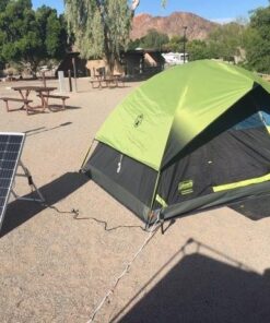 Coleman Dark Room Sundome Camping Tent, 4/6 Person Tent Blocks 90% of Sunlight and Keeps Inside Cool, Lightweight Tent for Camping Includes Rainfly, Carry Bag, and Easy Setup 4 Person 48 61YvNKf8f6L