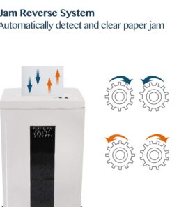 WOLVERINE 18-Sheet 60 Mins Running Time Cross Cut High Security Level P-4 Heavy Duty Paper/CD/Card Ultra Quiet Shredder for Home Office with 6 Gallons Pullout Waste Bin SD9113 (White ETL) 18-Sheet Level P4-White 14 61YxDXR37XL