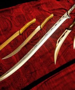 UNITED CUTLERY The Hobbit Sword Of Thranduil The Elvenking With Wooden Wall Plaque - Officially Licensed, Stainless Steel Blade, Authentically Detailed Metal Hilt, For LOTR Collectors - Length 41 7/8" 17 61YzlBbFb4L