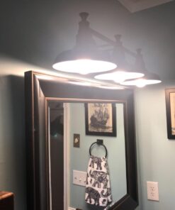 Design House 520320 Kimball Industrial Farmhouse 3-Light Indoor Bathroom Vanity Light with Metal Shades for Over the Mirror, Coffee Bronze 45 61Z058nPpWL