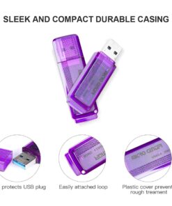 Micro Center SuperSpeed 256GB USB 3.0/USB3.1 Gen1 Flash Drive Gum Size Memory Stick Thumb Drive Data Storage Jump Drive (256G) Purple - 256GB 18 61Z0h40qKUL