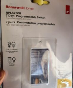 Honeywell Home RPLS730B1000 7-Day Programmable Light Switch Timer, White Filter 45 61Z1k2uOPAL