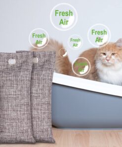 NEWBEA Bamboo Charcoal Air Purifying Bag 12 Pack 65g Each, Charcoal Bags Odor Absorber, Shoe Deodorizer, Activated Charcoal Odor Absorber for Shoes, Home, Closet, Pet 25 61Z4eXP4NZL