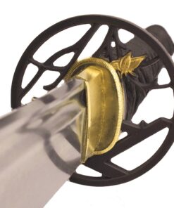 Alternative view of MAKOTO Handmade Sharp Katana Black Samurai Sword 40" Leaf