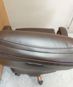 La-Z-Boy Delano Big & Tall Executive Office Chair, High Back Ergonomic Lumbar Support, Bonded Leather, Brown 57 61Z6EjATeRL 1