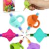 Firesara Pencil Grips, Original Breakthrough Assorted Writing Aid Grip Trainer Posture Correction Finger Grip for Kids Preschoolers Children Adults Special Needs for Lefties or Righties(4PCS) Blue 13 61Z8ndr2dSL