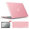 IBENZER Compatible with Old Version MacBook Air 13 Inch Case (2017-2010 Release), Models: A1466/A1369, Plastic Hard Shell Case with Keyboard & Screen Cover for Mac Air 13, Pink, A13PK+2 For Macbook Air 13'' A1466/A1369 20 61Z8tkL9mL