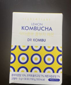 KOMBUCHA Lemon Kombucha Tea, 30 sticks x 5 grams, Zero Sugar, Sparkling Fermented Powdered Mix, Live Probiotics & Prebiotics, Healthy Drinks, Product of Korea 56 61Z9UuuHnXL