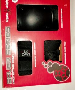 Triple Eight Saver Series Pad Set with Kneesavers, Elbowsavers and Wristsavers Black Large 34 61ZA9FPDmJL