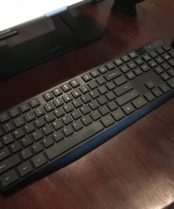 Wireless Keyboard and Mouse Combo, Lovaky 2.4G Full-Sized Ergonomic Keyboard Mouse, 3 DPI Adjustable Cordless USB Keyboard and Mouse, Quiet Click for Computer/Laptop/Windows/Mac (1 Pack, Black) 1 Pack 36 61ZD9VpV8iL