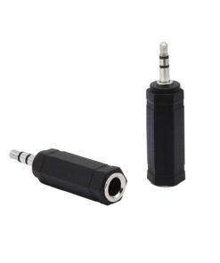 CERRXIAN 3.5mm 1/8 3 Pole Male Plug to 6.35mm 1/4 Inch Female Stereo Jack Audio Adapter Headphone Microphone Converter Connector-2 Pack 14 61ZEN3pSacL