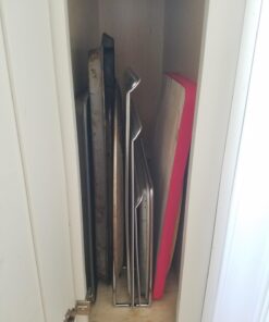 Rev-A-Shelf U-Shaped Wire Tray Divider Bakeware Cookie Sheet Organizer for Wall or Base Kitchen Cabinets for Face Opening of 3.25" Chrome, 596-10CR-52 1 Pack 41 61ZEWrX4XhL