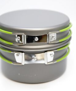 Wealers Camping Cookware 11 Piece Outdoor Mess Kit Backpacking| Trailblazing add on | Compact| Lightweight| Durable with Chef Pots, Bowls, Utensils and Mesh Carry Bag Included (11 Piece Set) 31 61ZEoL8NbCL