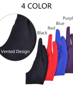 eZAKKA Tablet Drawing Glove, Artist Glove for Graphic Tablet Art Creation Pen Display and iPad Pro Pencil(Blue,Red, Black,Purple) 10 61ZEqXrLltL