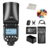 Godox V1-S Round Head Camera Flash Speedlite Flash for Sony, TTL Flash Speedlight 2.4G 1/8000s HSS 76Ws, 10 Level LED Modeling Lamp, 480 Full Power Shots with 1.5s Recycle Time 2600mAh Battery 48 61ZIYGsqKnL