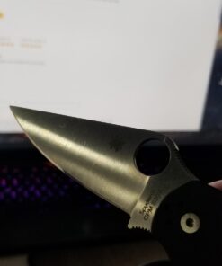 Spyderco Para Military 2 Signature Knife with 3.42" CPM S45VN Steel Blade and Durable G-10 Handle - PlainEdge - C81GP2 Black Handle - Stainless Steel Blade 51 61ZJ6zHJKhL