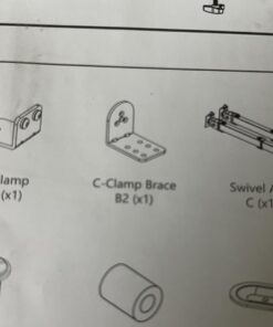 WALI Dual LCD Monitor Fully Adjustable Desk Mount Stand Fits Two Screens up to 27 inch, 22 lbs. Weight Capacity per Arm (M002), Black 40 61ZJPJHNX L