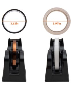 Desktop Tape Dispenser Adhesive Roll Holder (Fits 1" & 3" Core) with Weighted Nonskid Base Black plastic 32 61ZKzcnUjUL