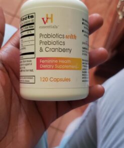 vH essentials Probiotics with Prebiotics and Cranberry Feminine Health Supplement - 120 Capsules (544-36) 120 Count 31 61ZL1n5YWBL