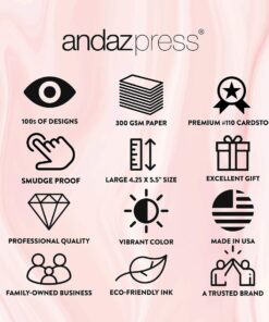 Andaz Press Blush Pink Gold Glitter Girl Baby Shower Party Collection, Games, Activities, Decorations, Blank Invitations with Envelopes, 20-pack Invitations Baby Blank 15 61ZLHqZ4TvL