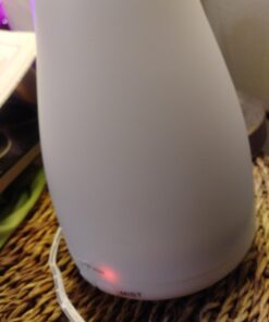 InnoGear Essential Oil Diffuser, Upgraded Diffusers for Essential Oils Aromatherapy Diffuser Cool Mist Humidifier with 7 Colors LED Lights 2 Mist Mode Waterless Auto Off for Home Office Room, White Basic White 46 61ZLPLwhQRL