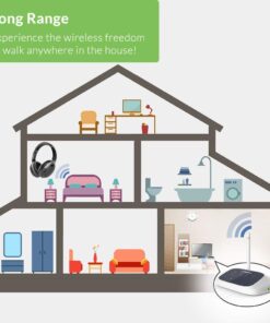 Avantree Oasis B Bluetooth 5.0 Transmitter Receiver for TV, Home Stereo Speakers, Bypass Mode, Class 1 Long Range, LED Indicator, Optical AUX RCA, aptX Low Latency Audio Adapter for 2 Headphones Gray 16 61ZOEnI ZXL