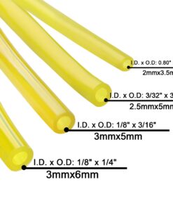 Hipa Trimmer Chainsaw Fuel Line Hose Tube I.D. x O.D. 3/32" x 3/16" 1/8" x 3/16" 1/8" x 1/4" .080" x .140" for Poulan Craftman Chain saw Weed eater Blower 4 Size 4-Feet-Long 19 61ZOsDky0ES