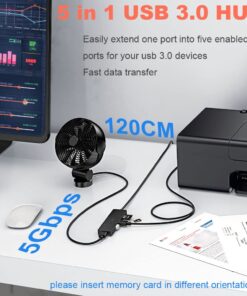 USB Hub 3.0 Splitter, TSUPY USB 3.0 Hub Multi USB Adapter Port Expander with 4ft Cable, SD/TF Card Reader & 3 USB 3.0 Ports Compatible for PC, Laptops, Surface Pro, MacBook, iMac Pro 4 FT 27 61ZQRIsLcOL