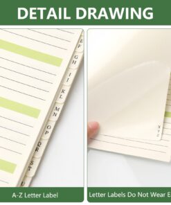 suituts 2 Pack Spiral Bound Address Book with Alphabetical Tabs, 5.8" x 8.2" Telephone Address Book for Contacts, Address and Password Book for Home Office 14 61ZQysDUjmL