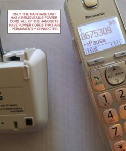 Panasonic KX-TGE274S Link2Cell Bluetooth 4 Cordless Handsets Phone with Large Keypad, Silver 22 61ZS152yX2L