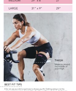 Alternative view of Sports Research Sweet Sweat Thigh Trimmers for Men & Women Increases Sweat & Activity to the Thighs during Exercise Medium Pink