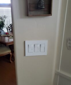 Lutron Claro 4 Gang Decorator/Rocker Wallplate, Gloss, White (1-Pack) | CW-4-WH 1 Pack 25 61ZTBXTkFRL