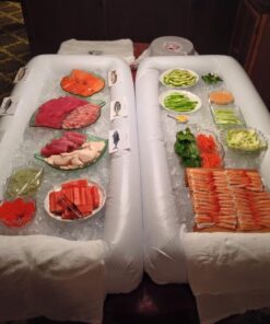 Cool Downz Inflatable Salad/Serving Bar, White, 51"L x 25" W x 4.5"Deep 27 61ZTSCJBOL