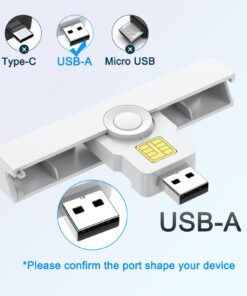 CAC Reader, DOD Military USB Common Access CAC Card Reader, Smart Card Reader Compatible with Windows, Mac OS and Linux 335 9 61ZUZ18NcL