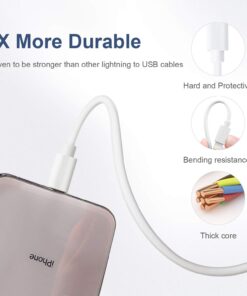 iPhone Charger, 6Pack 3FT Lightning Cable Sundix iPhone Charger Cable Charging Cord Compatible iPhone 14/13/12/12Pro/12ProMax/11/11Pro/11Pro MAX/XS/XS MAX/XR/X/8/8Plus/7/7Plus and More White 24 61ZV5sMisnL