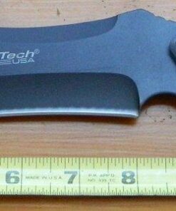 MTech USA – Fixed Blade Knife – Black Stainless Steel Blade with Black Carved G10 Handle, Full Tang, Includes 1680D Nylon Sheath - Hunting, Camping, Survival, Tactical, EDC – MT-20-39 41 61ZVDobOHYL