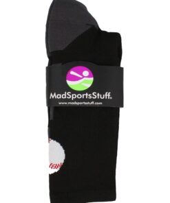 MadSportsStuff Baseball Logo Athletic Crew Socks (multiple colors) Medium Black/Graphite 8 61ZWmAFrcmL