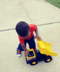 Funrise Tonka Steel Mighty Dump Truck, Yellow, Black, 10.25" x 16.75" x 7.75" (902050AZ01) Single Frustration-Free Packaging 37 61ZXC3WN6L 1