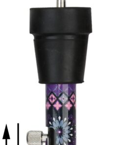 Alternative view of Pretty Purple Adjustable Folding Designer Derby Cane with Retractable Ice Tip