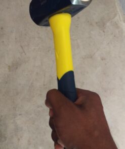 ESTWING Sure Strike Drilling/Crack Hammer - 3-Pound Sledge with Fiberglass Handle & No-Slip Cushion Grip - MRF3LB,Blue/Yellow 3 lbs (Pounds) 25 61ZXfjChjIL