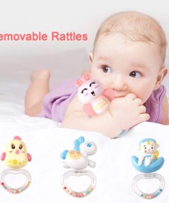 Mini Tudou Baby Musical Mobile Crib with Music and Lights, Timing Function, Projection, Take-Along Rattle and Music Box for Babies Boy Girl Toddler Sleep Blue 20 61ZXzJMDVNL