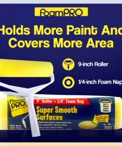 Alternative view of FoamPRO 19P Foam Paint Roller - 9" x 1/4" Roller for Smooth Surfaces - Flawless, Lint-Free Finish Super Smooth Finish 1 Count (Pack of 1)